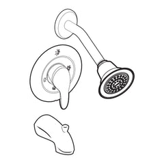 MOEN MOEN TL2303 Villeta Posi-Temp Single-Handle Tub/Shower Trim Kit