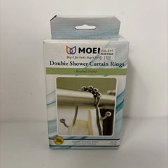 MOEN Moen SR2200BN Brushed Nickel Shower Curtain Rings - Set of 12