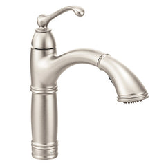 MOEN Moen S73709SRS Brookshire One-Handle Pull-Out Kitchen Faucet