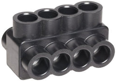 MORRIS PRODUCTS Morris Products 97614 Black Insulated Multi-Cable Connector - Dual Entry, 4 Ports, 4-14 Wire Range