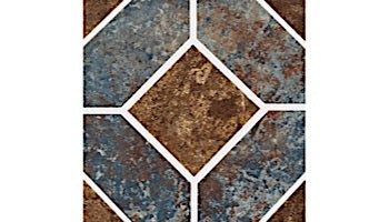 NATIONAL National AZ6DECO Aztec Series 6x6 Deco Cobalt Pool Tile