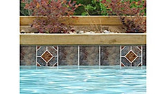 NATIONAL National AZ6DECO Aztec Series 6x6 Deco Cobalt Pool Tile