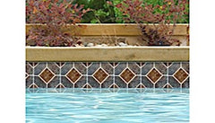 NATIONAL National AZ6DECO Aztec Series 6x6 Deco Cobalt Pool Tile