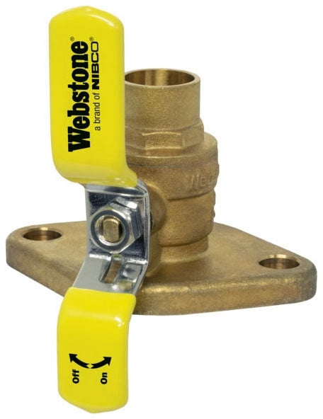 NIBCO NIBCO H-50404 1-Inch Sweat x Flanged Forged Brass Full Port Isolator Ball Valve