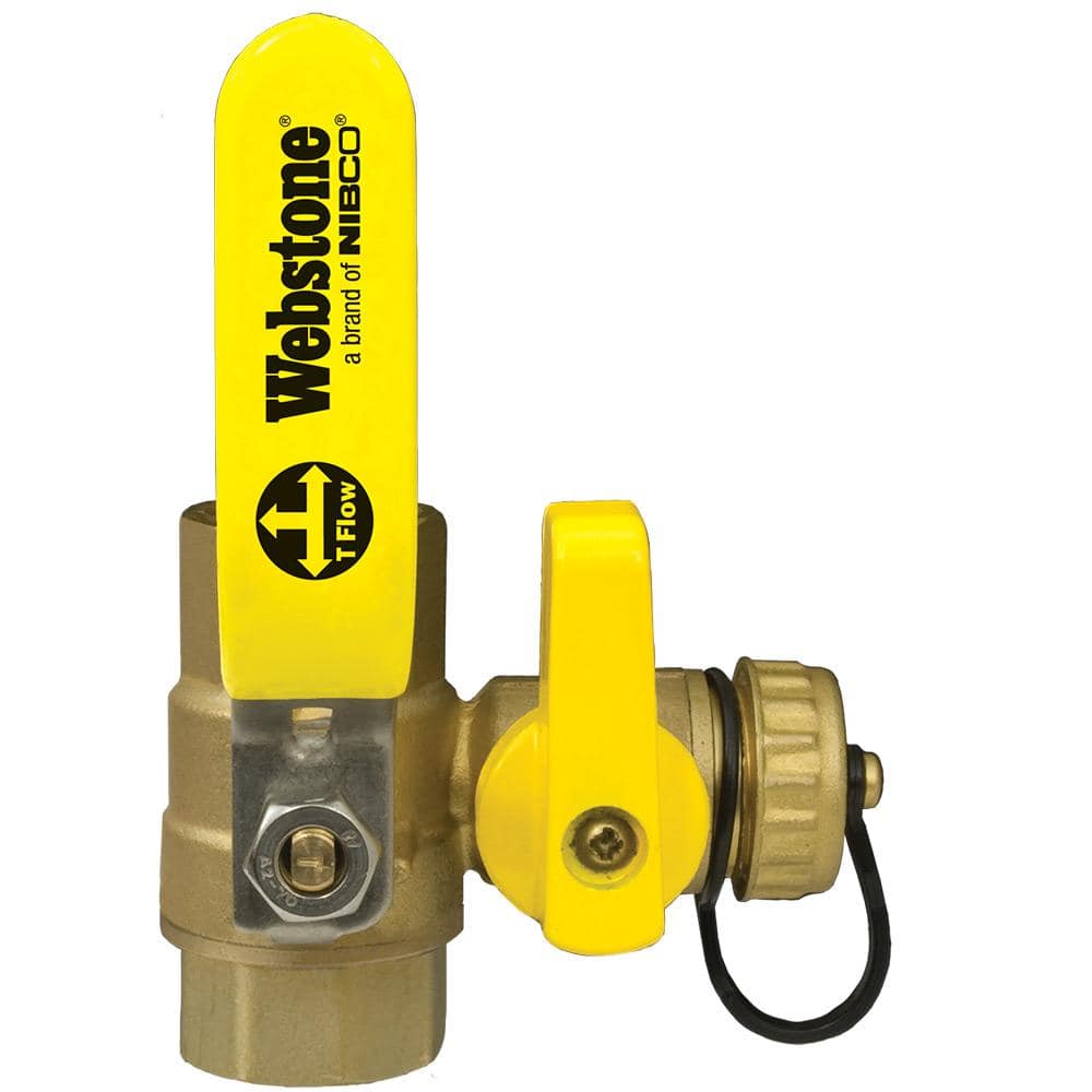 NIBCO NIBCO H-80305W Pro-Pal Add-A-Drain High-Flow Forged DZR Brass Ball Valve