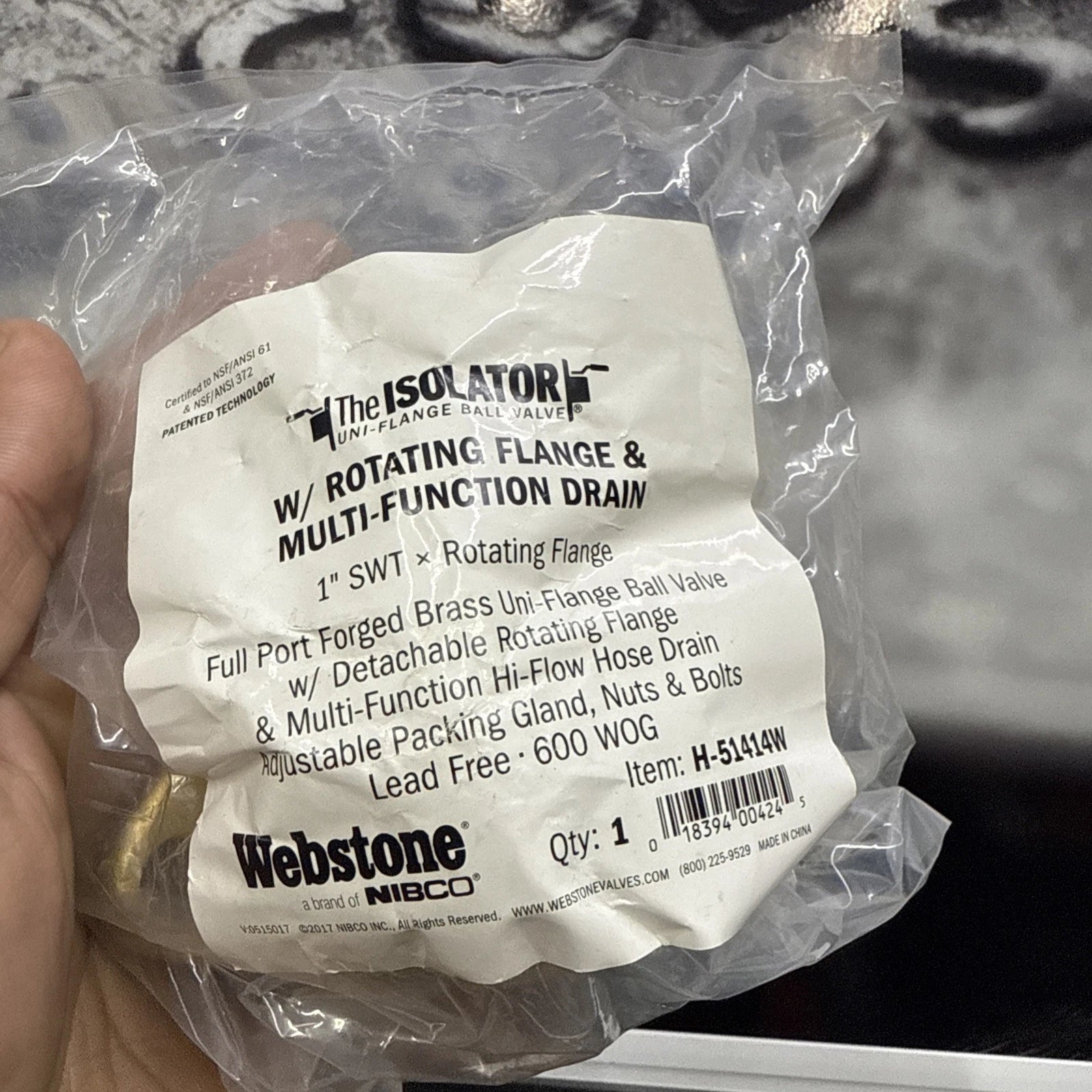 NIBCO NIBCO H-51414W Isolator with Drain and Rotating Uni-Flange Ball Valve