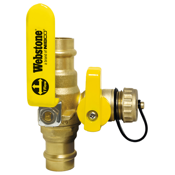 NIBCO NIBCO H-80612W 1/2-in. Press Full Port Ball Valve with Drain and Reversible Handle
