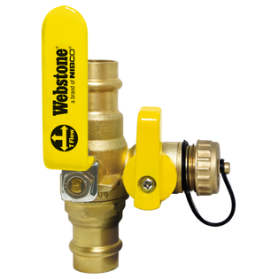NIBCO NIBCO H-80615W Webstone Pro-Pal 1-1/4 Inch Press x Press Full Port Ball Valve with Drain