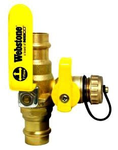 NIBCO NIBCO H-80615W Webstone Pro-Pal 1-1/4 Inch Press x Press Full Port Ball Valve with Drain