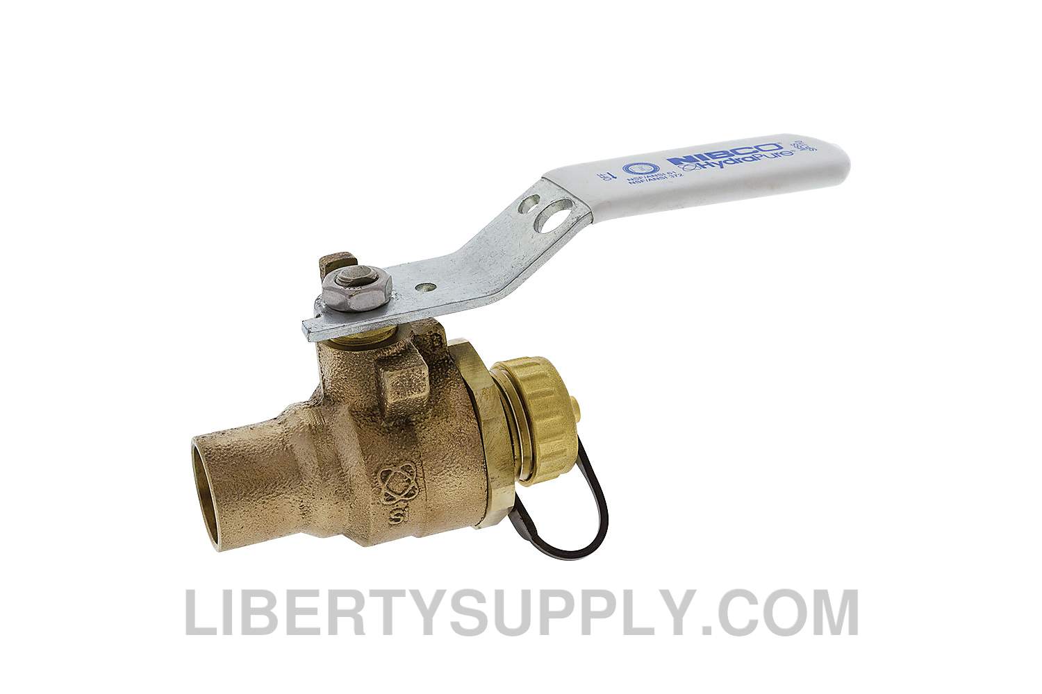 NIBCO NIBCO NJB839P8 Ball Valve 3/4-Inch Bronze with Hose Cap and Chain