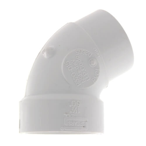 NIBCO NIBCO P319-015 PVC DWV 1/6 Bend Elbow 1-1/2 Hub