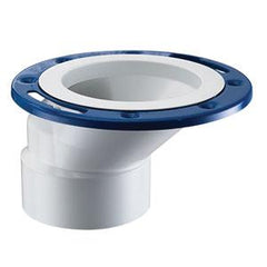 NIBCO NIBCO P820-422 4 x 3 PVC DWV 1-1/2 Offset Closet Flange w/ Adjustable Metal Ring