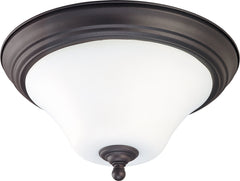 NUVO LIGHTING Nuvo Lighting 60/1846 Dupont 2-Light 15-Inch Dark Chocolate Bronze Flush Mount Ceiling Light