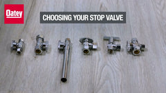 OATEY OATEY 4717PCLF 1/4-Turn Angle Water Stop Valve with 1/2 Nominal CPVC Inlet and 3/8 O.D. Outlet