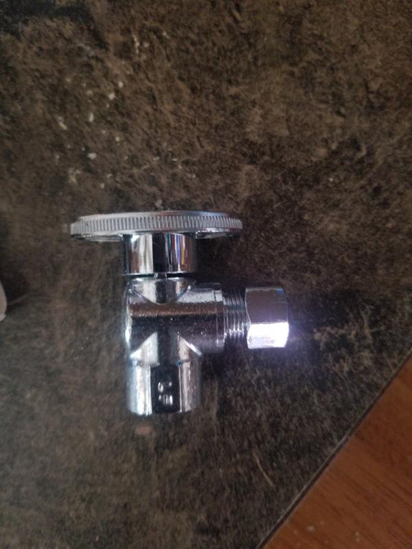 OATEY OATEY 4717PCLF 1/4-Turn Angle Water Stop Valve with 1/2 Nominal CPVC Inlet and 3/8 O.D. Outlet
