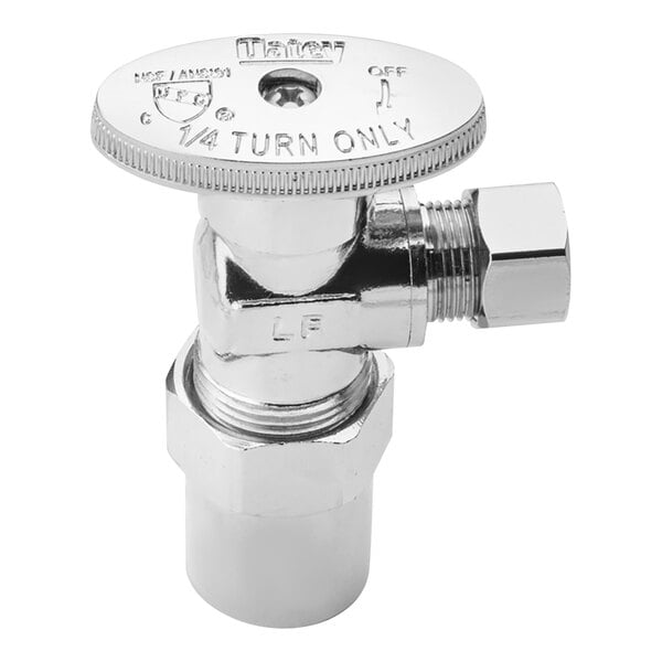OATEY OATEY 4717PCLF 1/4-Turn Angle Water Stop Valve with 1/2 Nominal CPVC Inlet and 3/8 O.D. Outlet