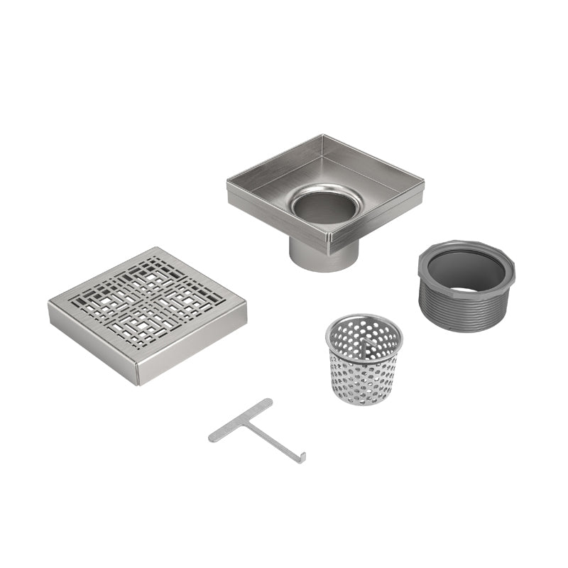 OATEY OATEY SD04BGDC QuickDrain 4 in. Square Deco Kit