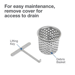 OATEY OATEY SD04MBDC Oatey QuickDrain SquareDrain 4 in. Deco Kit - Matte Black