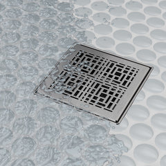 OATEY OATEY SD04MBDC Oatey QuickDrain SquareDrain 4 in. Deco Kit - Matte Black
