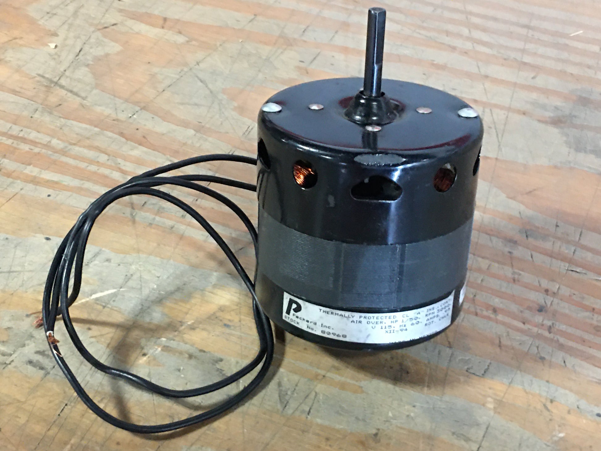 PACKARD Packard 80968 Electric Motor - 1/50 HP, 115V, 60Hz, 3000 RPM