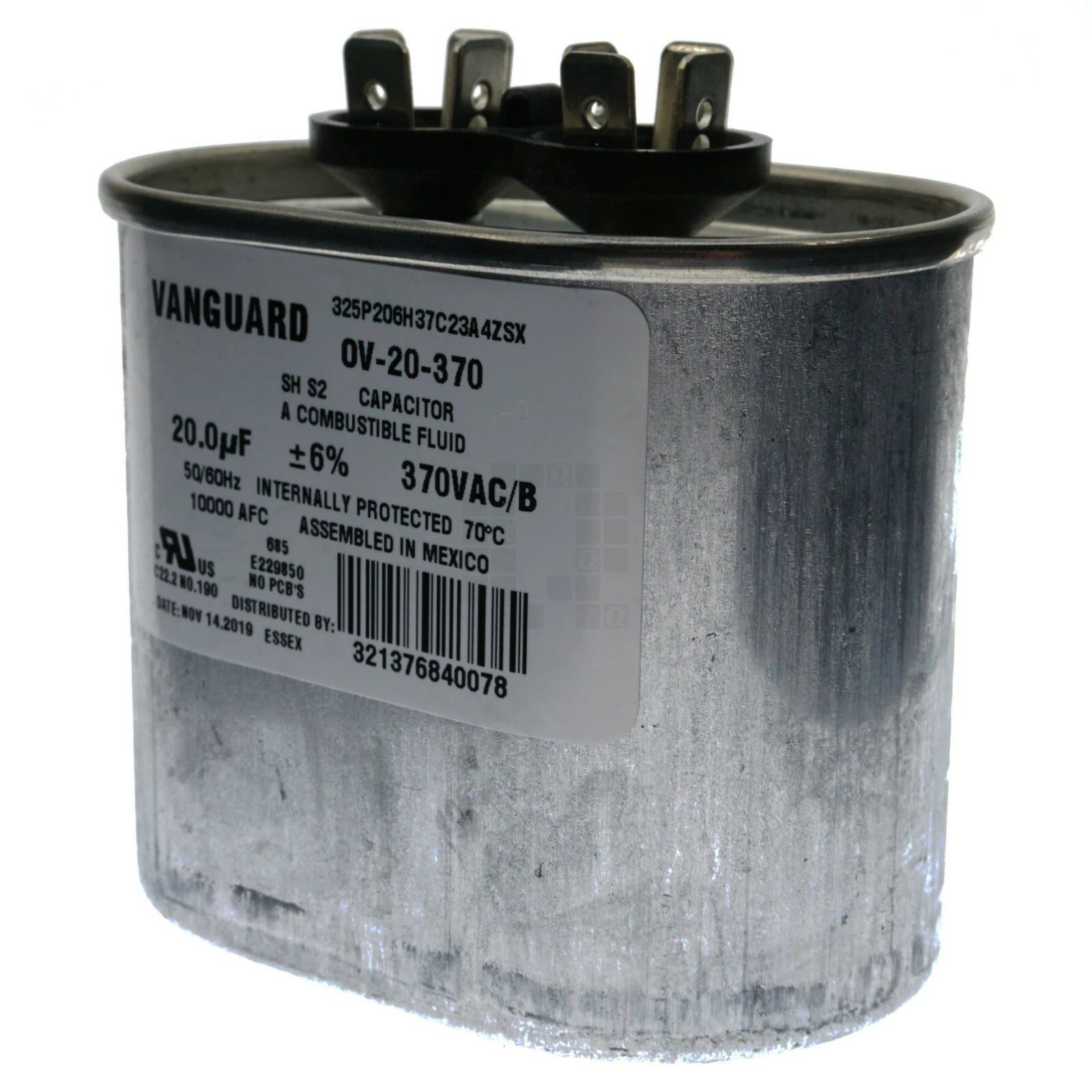 PACKARD Packard OV20-370A Electric Motor Oval Run Capacitor
