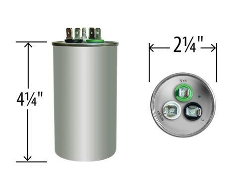 PACKARD Packard RD40/10-440A Packard Titan Hd Run Capacitor 40+7.5 Mfd 440/370 Volt Round