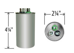 PACKARD Packard RD40/10-440A Packard Titan Hd Run Capacitor 40+7.5 Mfd 440/370 Volt Round