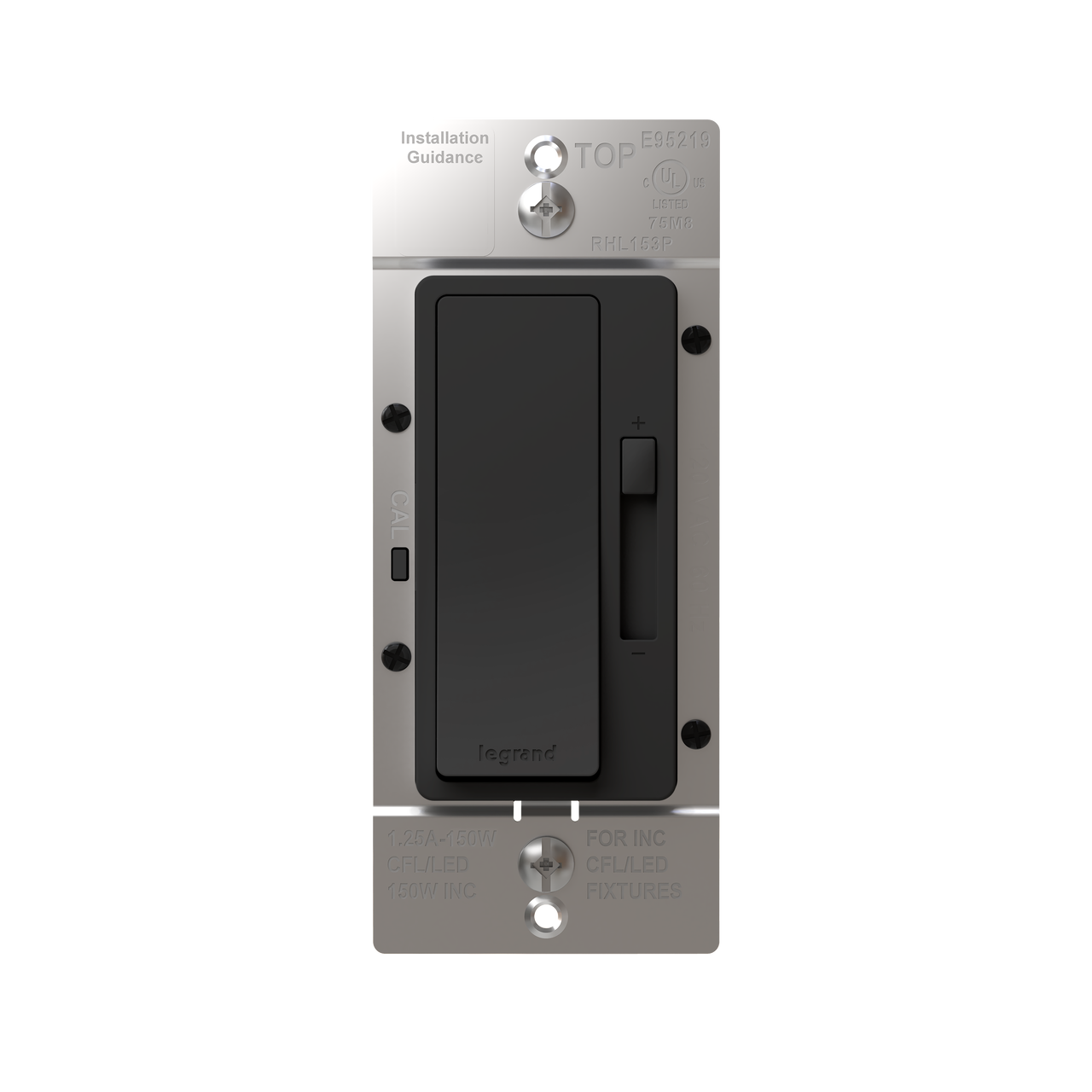 LEGRAND Pass & Seymour RHL153PBK Radiant LED Advanced Dimmer 150W