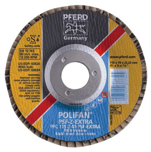 PFERD PFERD 60626 Polifan Flap Disc 40 Grit 4-1/2 in
