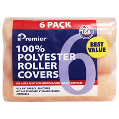 PREMIER PAINT ROLLER Premier Paint Roller 1710, 9-Inch x 3/8-Inch, 6-Pack