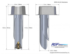 RGF RGF ZERO-H4-AC-T RGF ZERO In-Duct Air Purifier