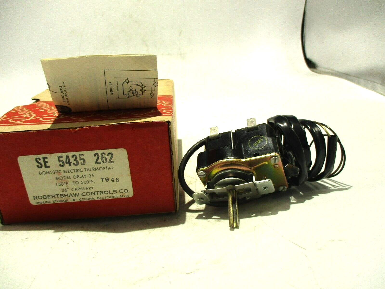 ROBERTSHAW Robertshaw 5435-262 OP Oven Thermostat