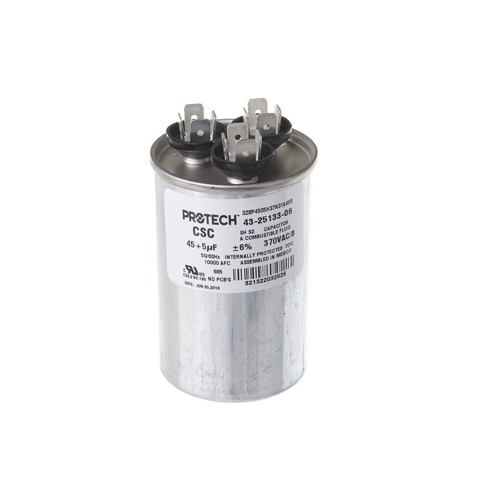 RUUD RUUD 43-25133-06 Dual Run Capacitor 45/5 uF 370V