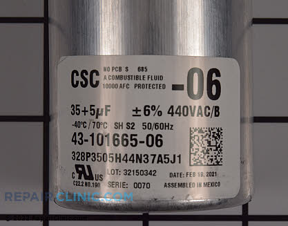 RUUD RUUD 43-101665-06 Dual Run Capacitor 35/5 370/440V