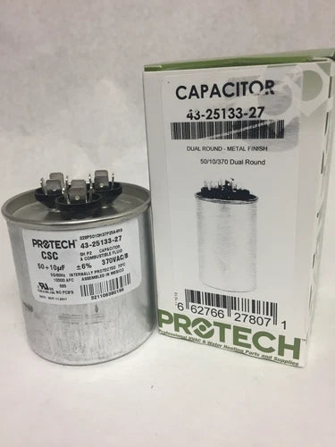 RUUD Ruud 43-25133-27 Dual Run Capacitor 50/10 MFD 370V