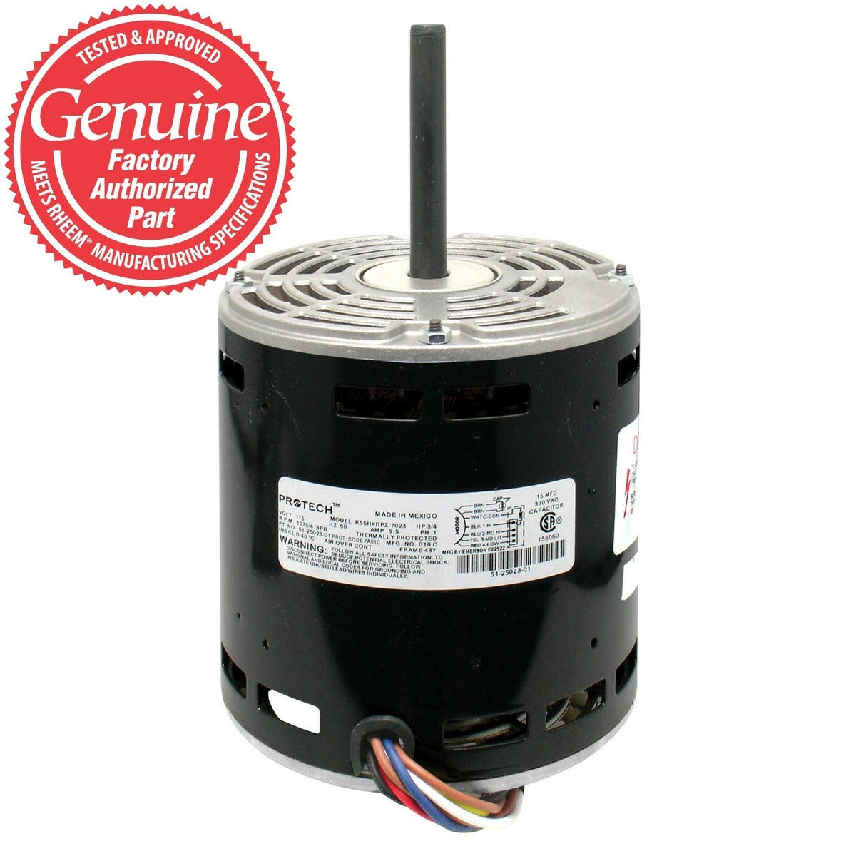 RUUD RUUD 51-25023-01 Blower Motor 3/4 HP
