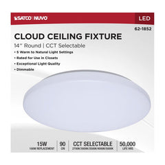 SATCO-NUVO Satco-Nuvo 62/1852 14-Inch LED Cloud Fixture
