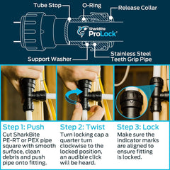 SHARKBITE Sharkbite PSEISV20EP John Guest ProLock Push-fit Shut Off Valve