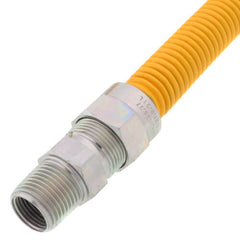 EVERFLOW EVERFLOW FTGC-YC12-18C Yellow Coated Stainless Steel Gas Connector