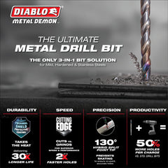 DIABLO FREUD DMD-T29 Metal Demon Drill Bit Set 29-Piece