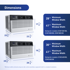 FRIEDRICH Friedrich CEW18B33B Chill Premier Smart Window Air Conditioner with Heat