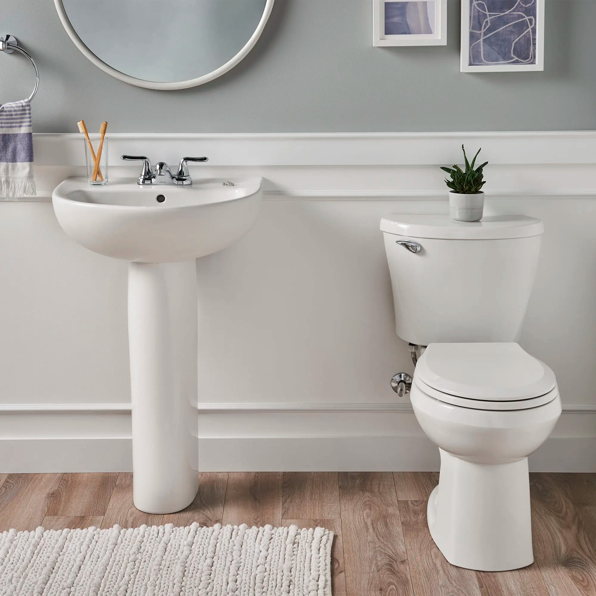 AMERICAN STANDARD GROHE 0467400.020 22-Inch Evolution Pedestal Sink