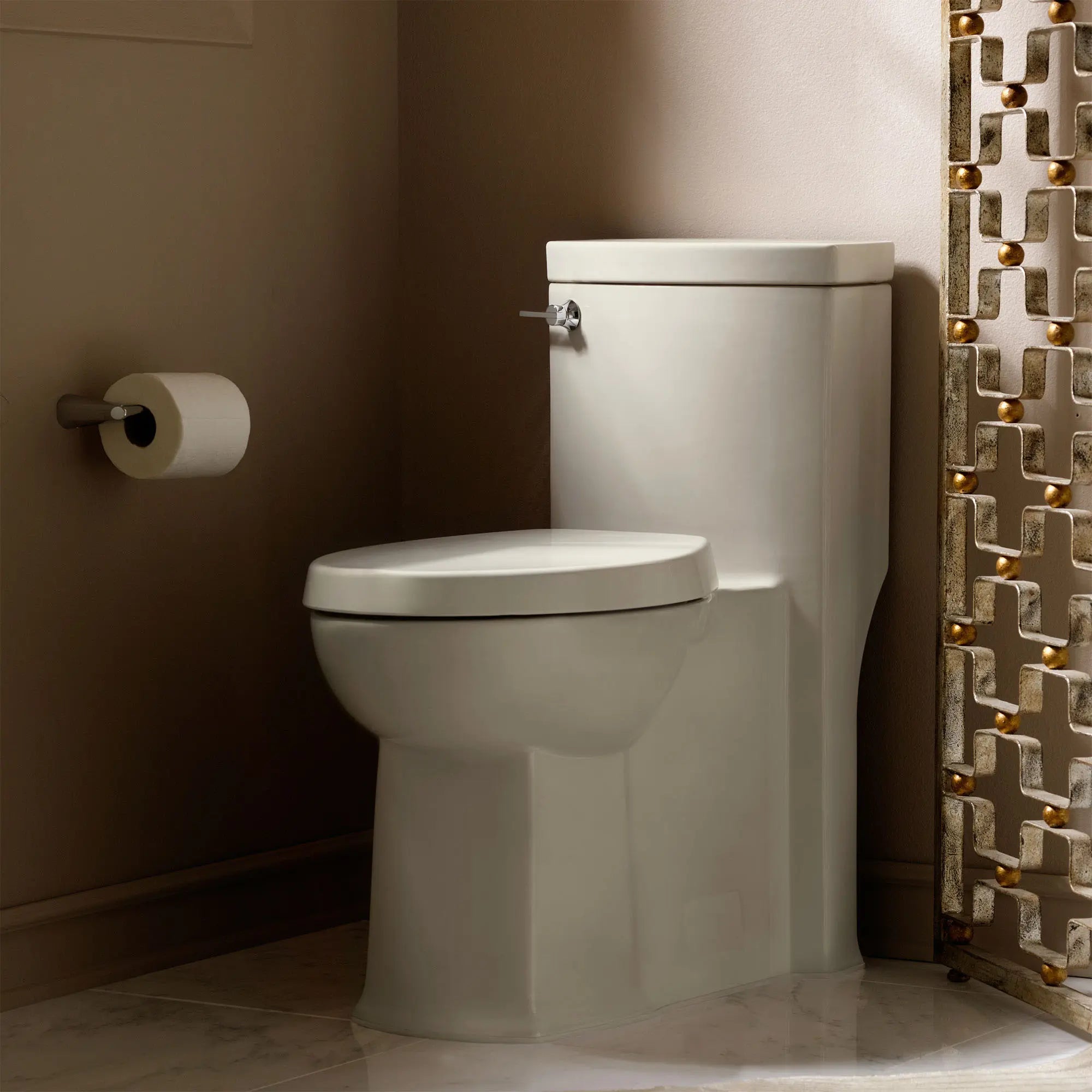AMERICAN STANDARD GROHE 2891128.222 Two-Piece Dual Flush Right Height Elongated Toilet with Seat