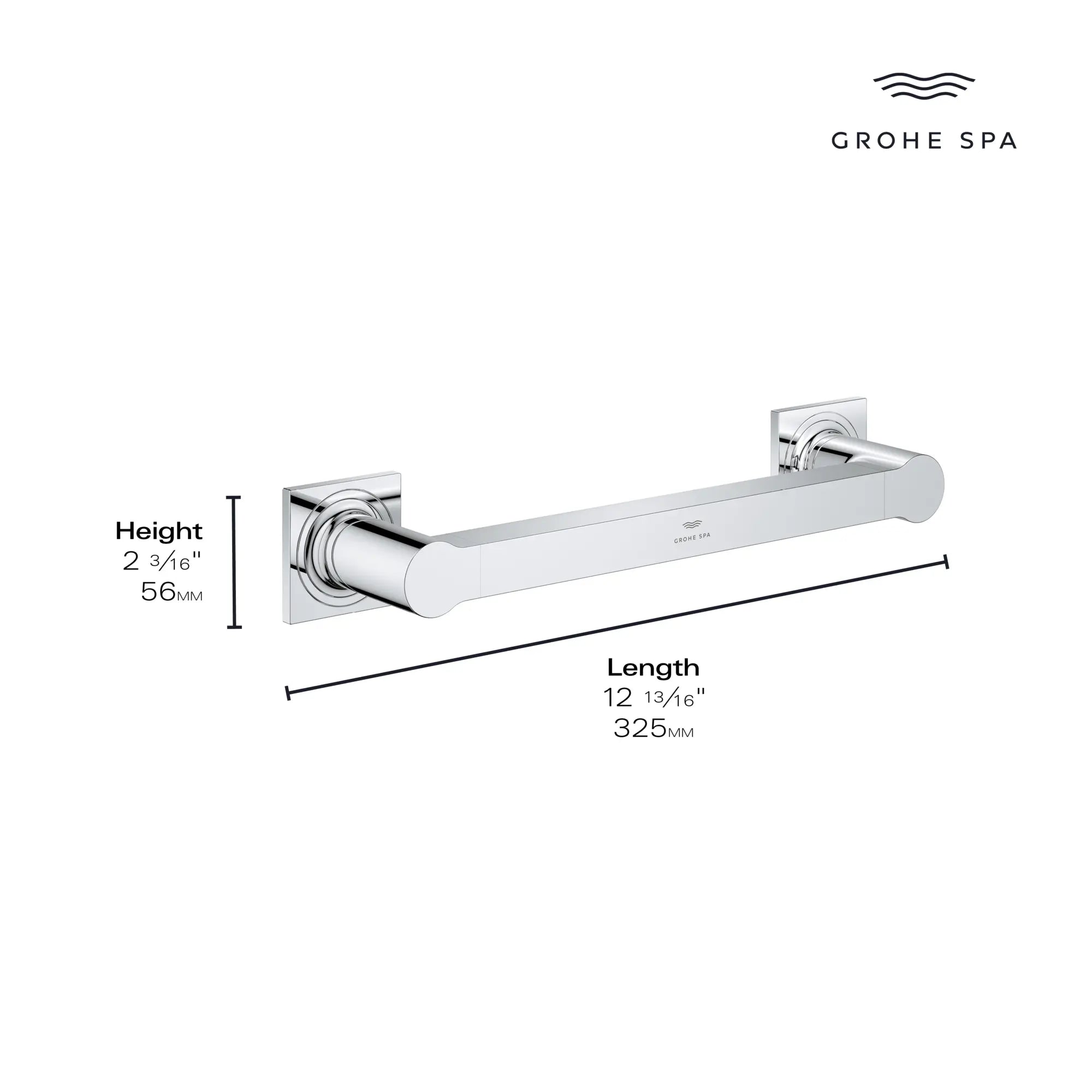 GROHE GROHE 409552431 Allure 12-7/8-Inch Grab Bar Matte Black