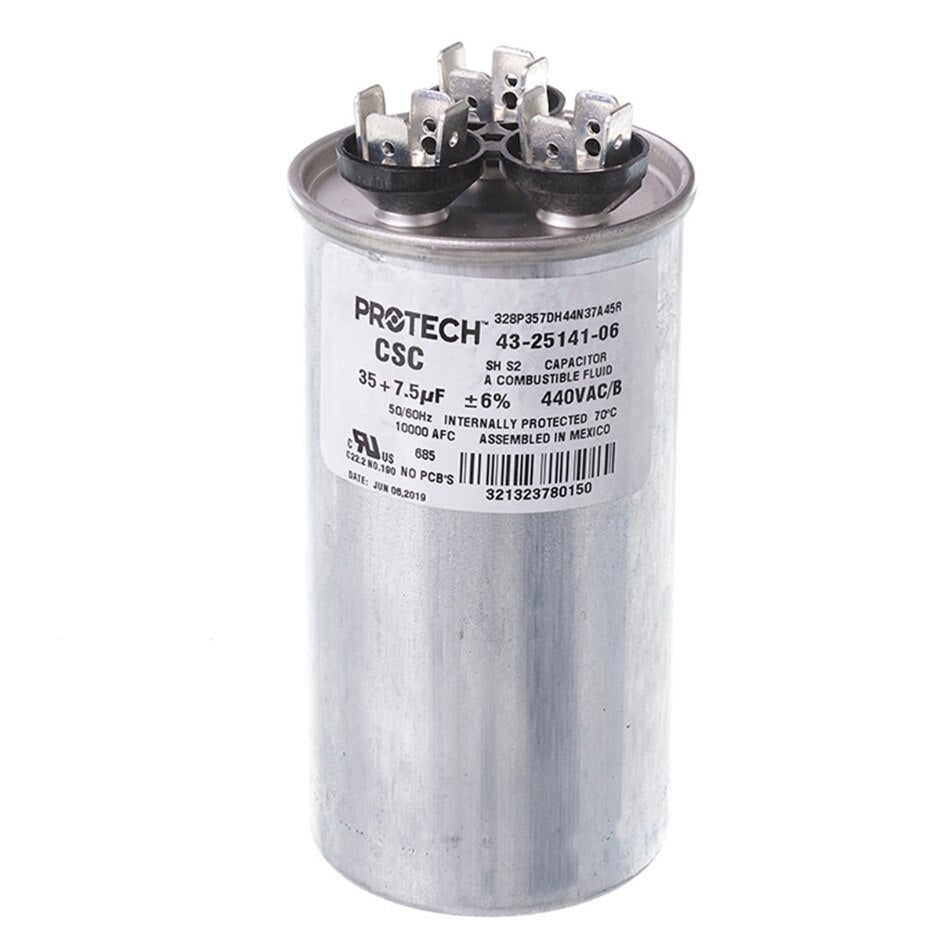 HEATINGVARIOUSMFG-GENERIC HEATINGVARIOUSMFG-GENERIC 7.5MFD-440V Dual Run Capacitor
