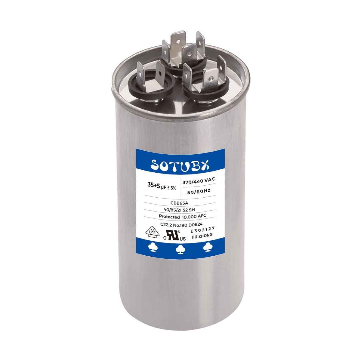 HEATINGVARIOUSMFG-GENERIC HEATINGVARIOUSMFG-GENERIC 40/5MFD-440V Dual Run Capacitor