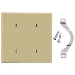 HUBBELL HUBBELL P24I Blank Wallplate 2-Gang Ivory