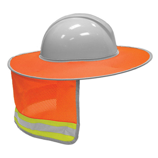 KISHIGO Kishigo 2873 Full Brim Hard Hat Sun Shield - Yellow/Lime