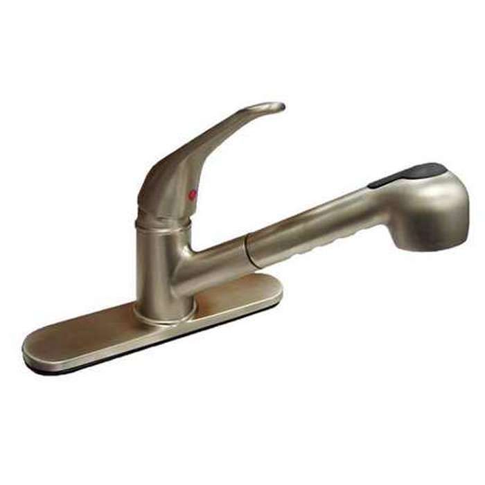 KISSLER KISSLER 77-2110 Dominion Brushed Nickel Kitchen Faucet with Pull-Out Sprayer