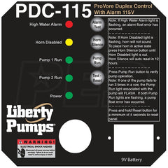 LIBERTY LIBERTY PDC-115 Indoor Duplex Pump Control System